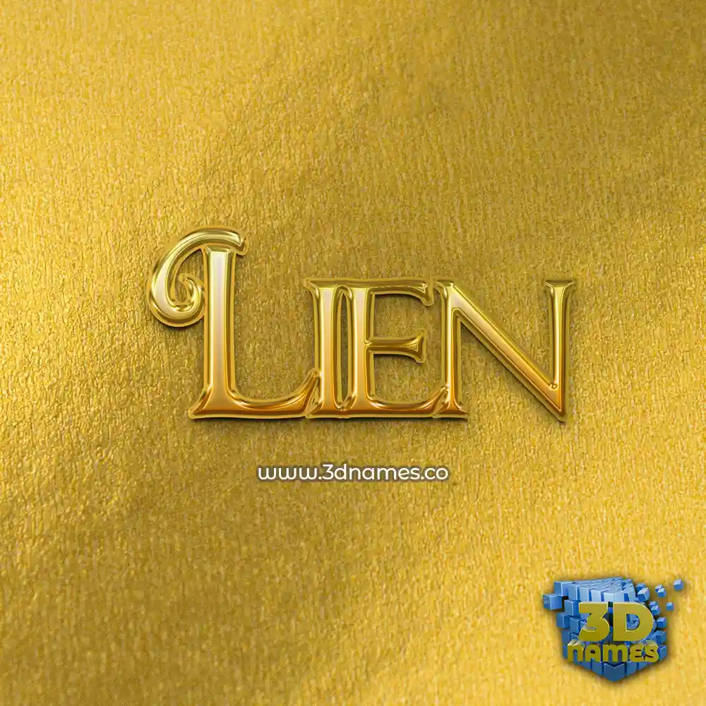 lien in All Gold style - 3D name wallpaper