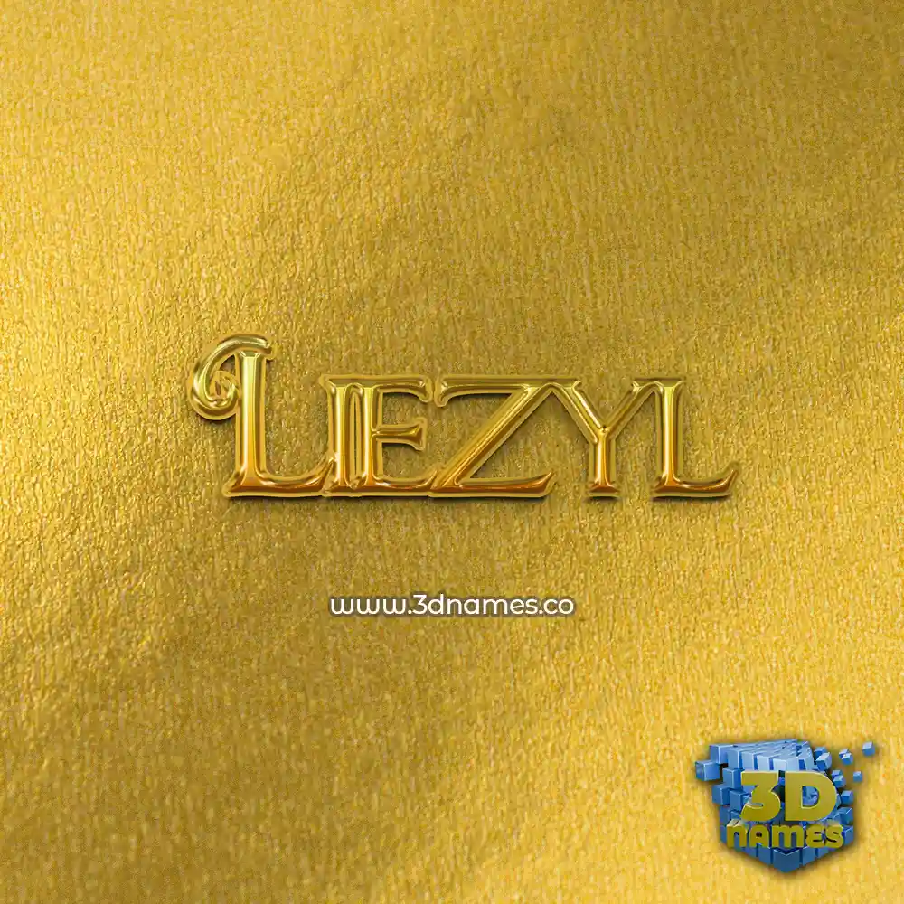 liezyl in All Gold style - 3D name wallpaper