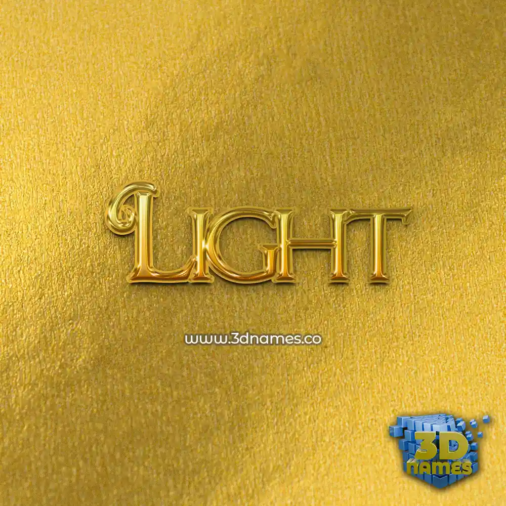 light in All Gold style - 3D name wallpaper