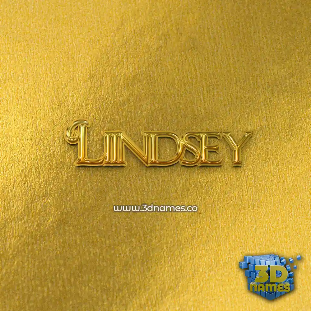 liindsey in All Gold style - 3D name wallpaper