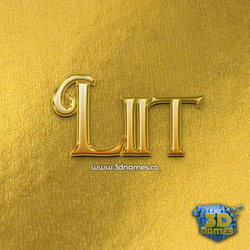 liit in All Gold style - 3D name wallpaper