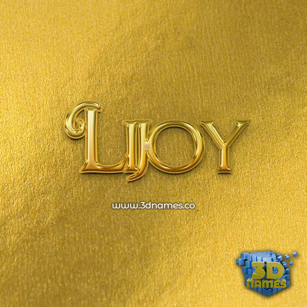 lijoy in All Gold style - 3D name wallpaper