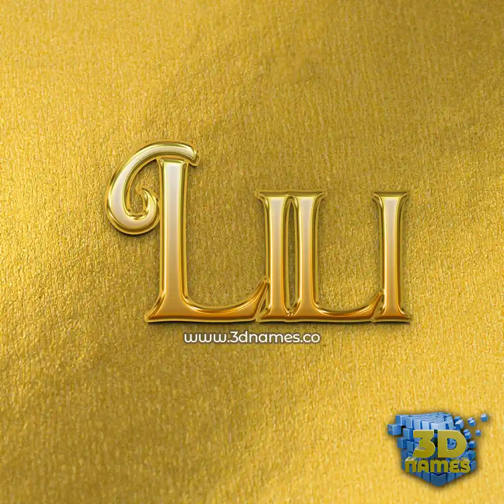 lili in All Gold style - 3D name wallpaper