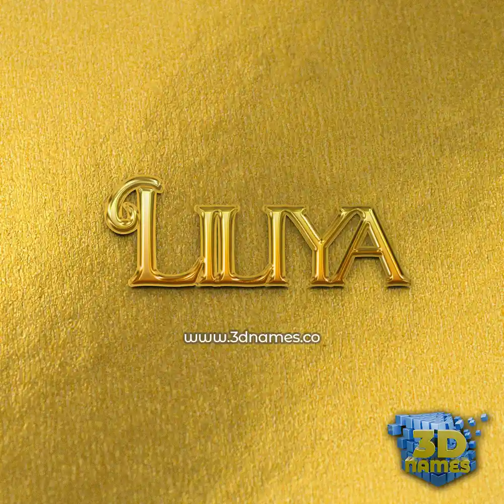 liliya in All Gold style - 3D name wallpaper