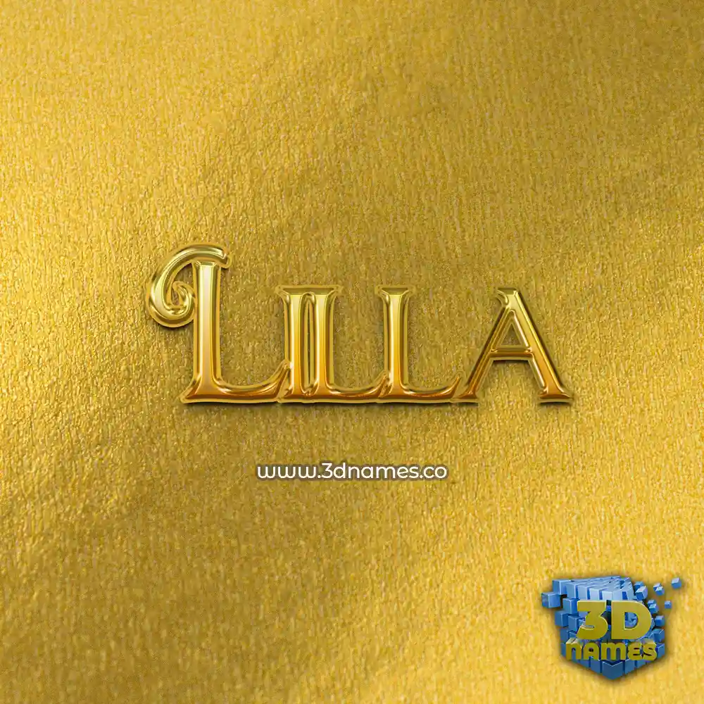 lilla in All Gold style - 3D name wallpaper