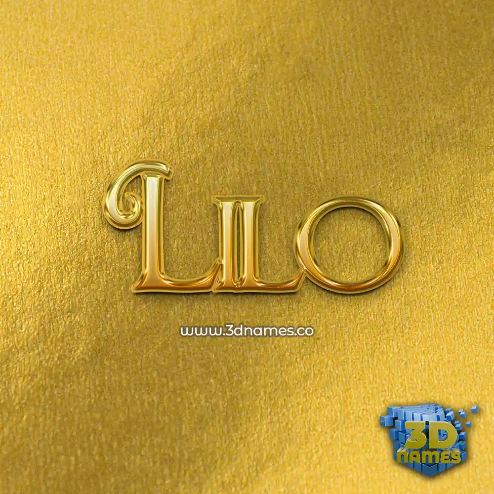 lilo in All Gold style - 3D name wallpaper