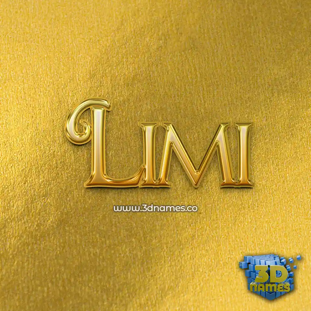 limi in All Gold style - 3D name wallpaper