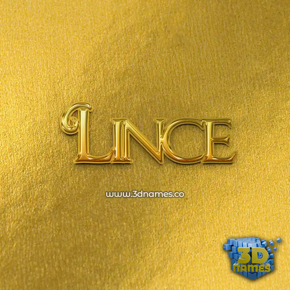 lince in All Gold style - 3D name wallpaper