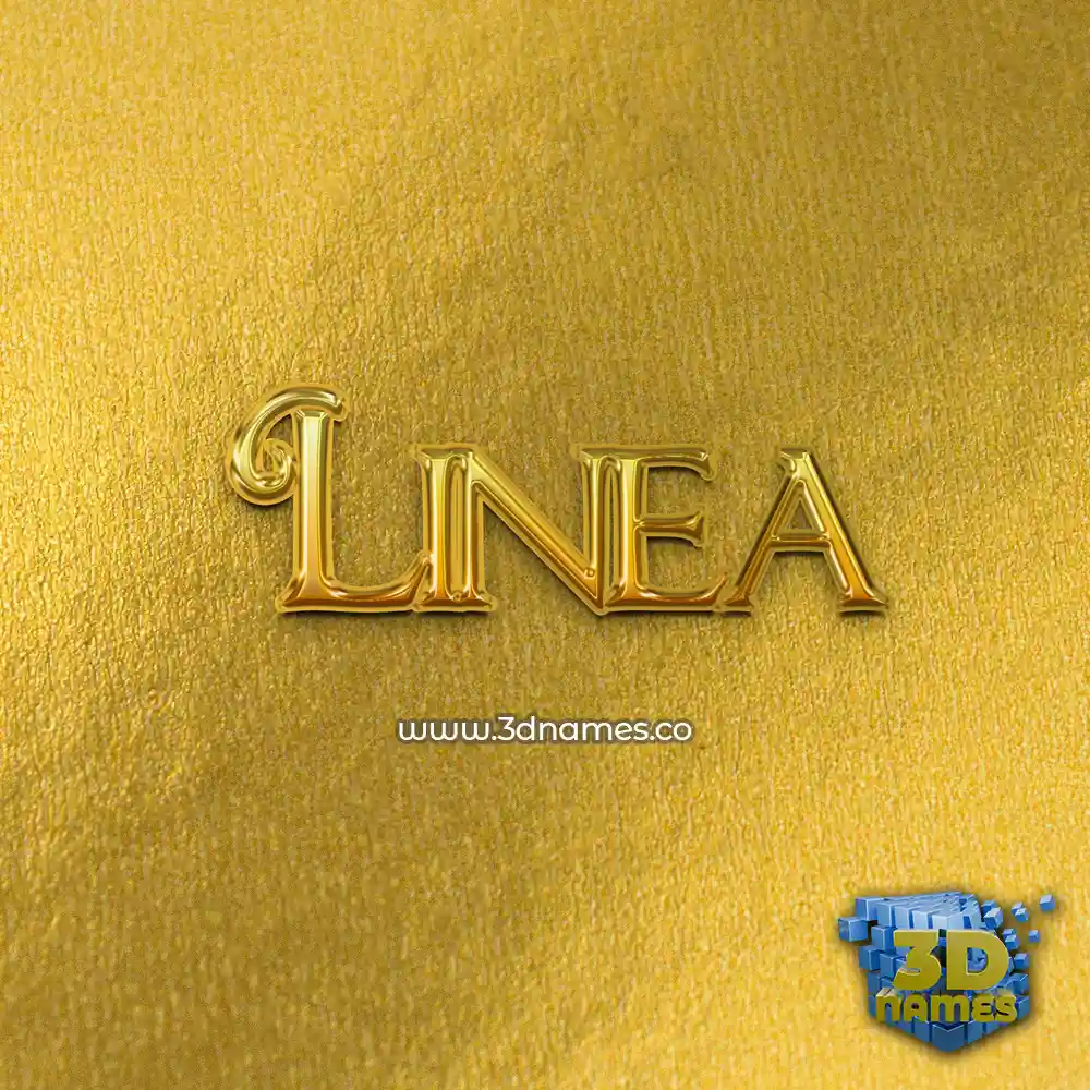 linea in All Gold style - 3D name wallpaper