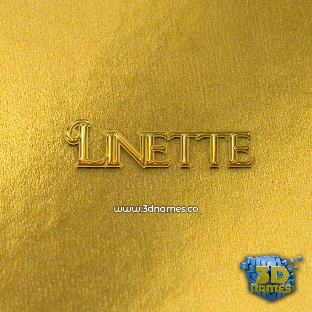 linette in All Gold style - 3D name wallpaper