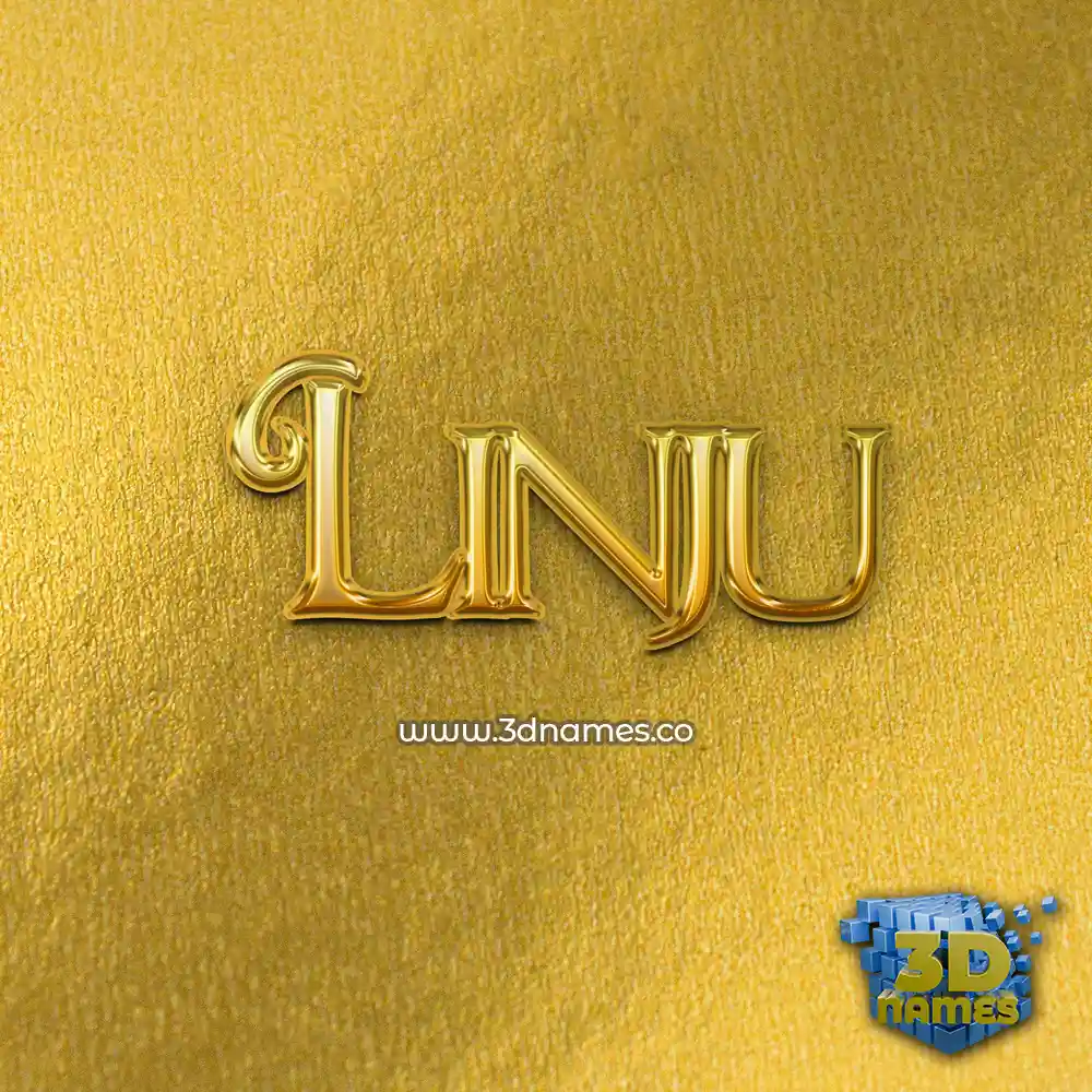 linju in All Gold style - 3D name wallpaper