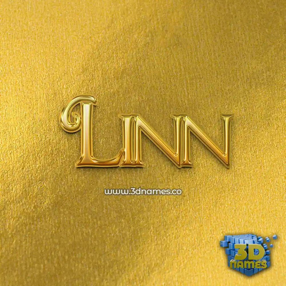 linn in All Gold style - 3D name wallpaper