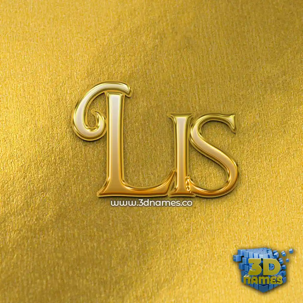 lis in All Gold style - 3D name wallpaper