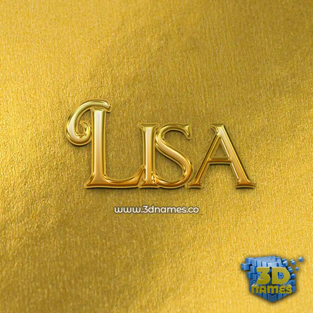 lisa in All Gold style - 3D name wallpaper