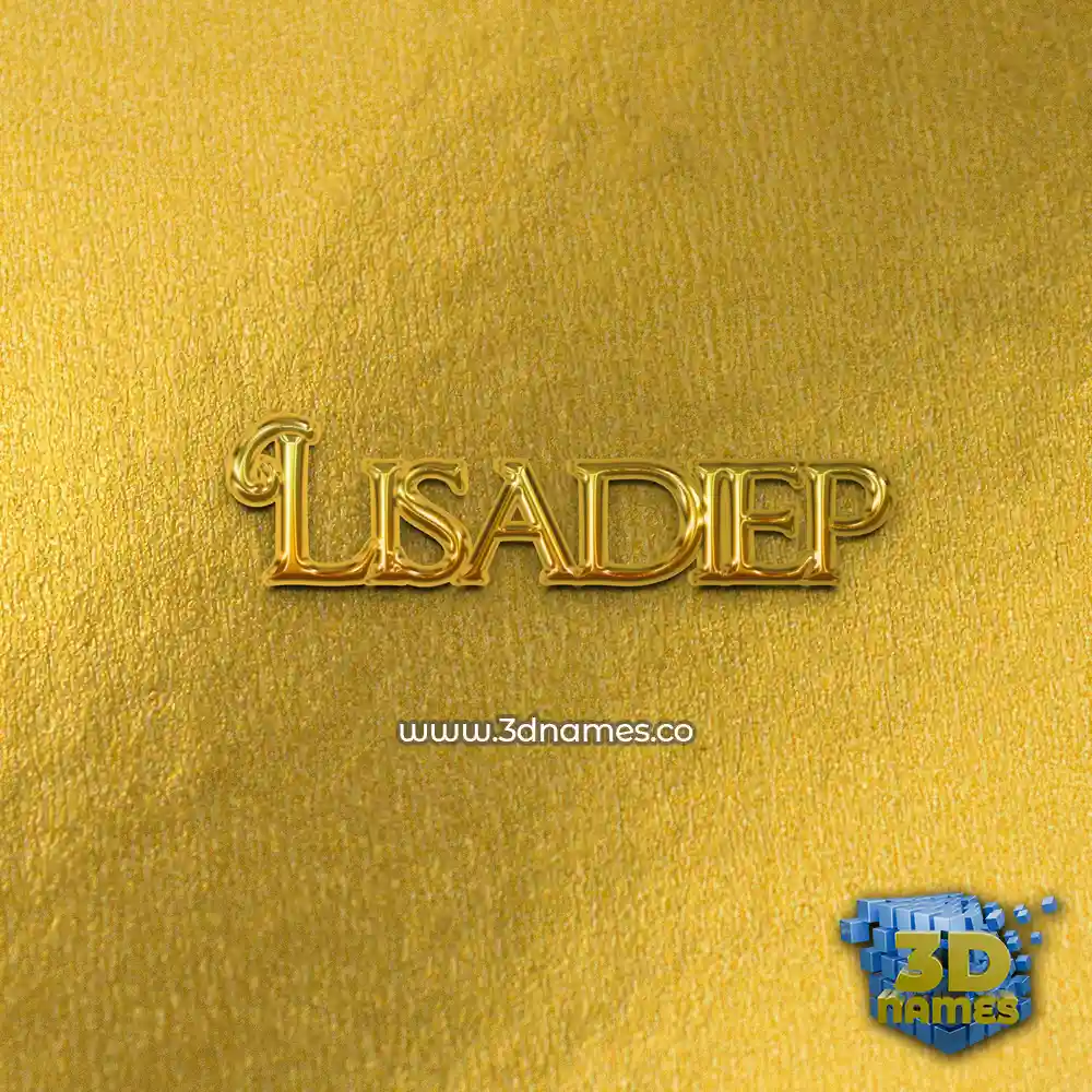 lisadiep in All Gold style - 3D name wallpaper
