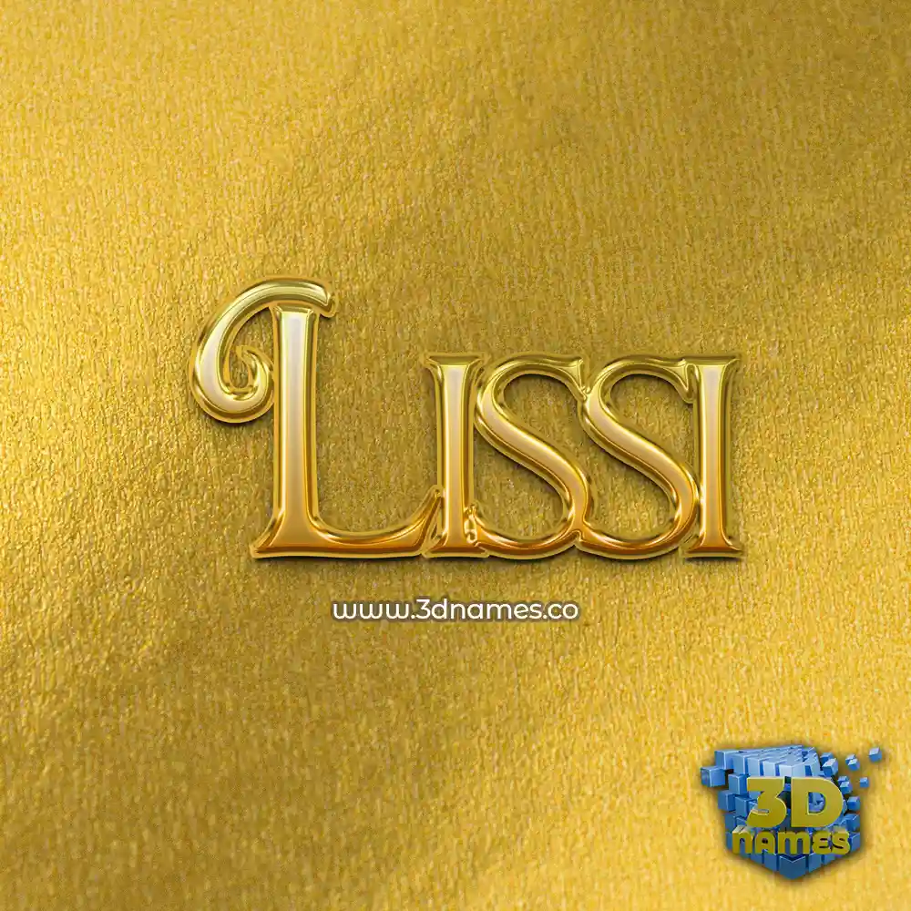 lissi in All Gold style - 3D name wallpaper
