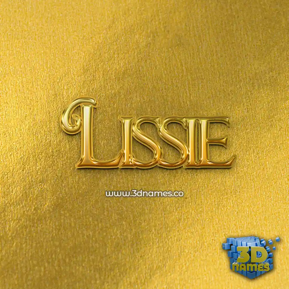 lissie in All Gold style - 3D name wallpaper