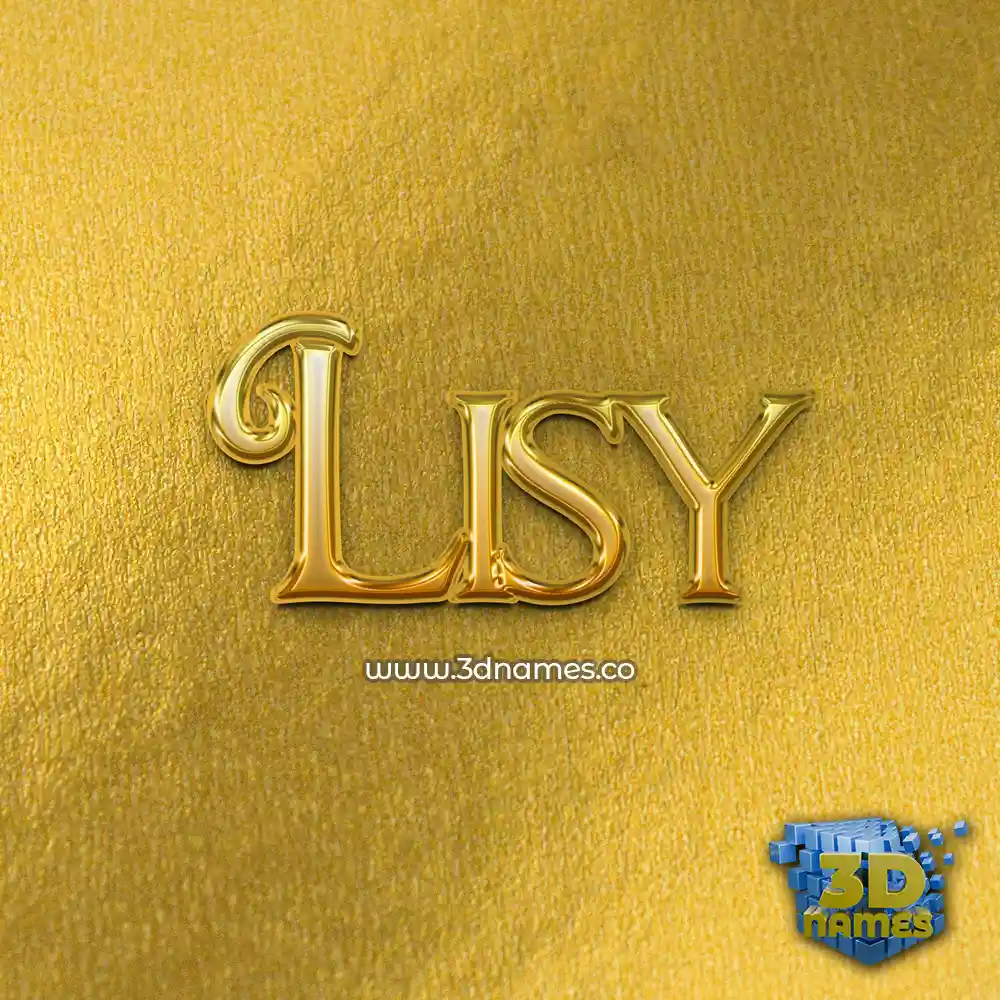lisy in All Gold style - 3D name wallpaper