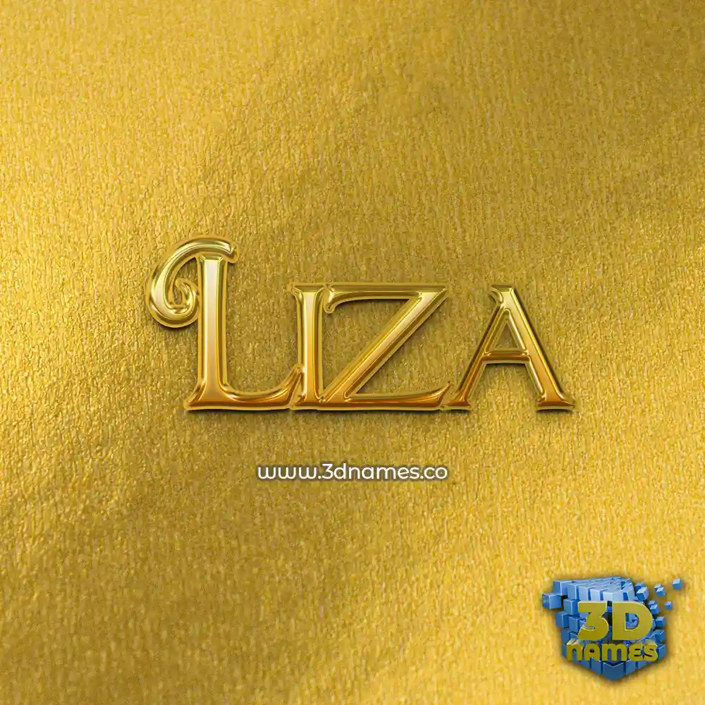 liza in All Gold style - 3D name wallpaper