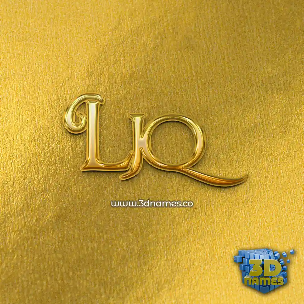 ljq in All Gold style - 3D name wallpaper