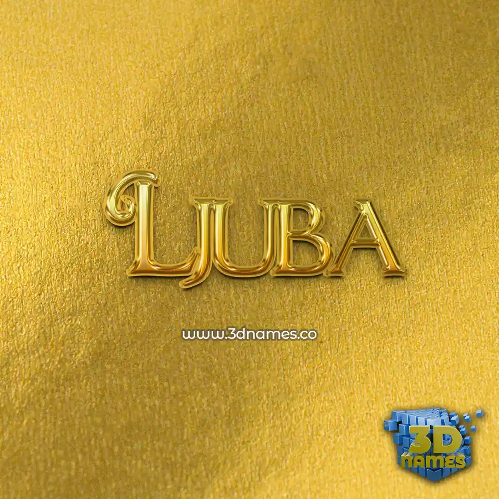 ljuba in All Gold style - 3D name wallpaper