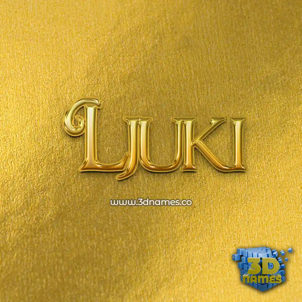 ljuki in All Gold style - 3D name wallpaper