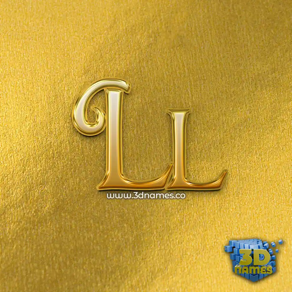 ll in All Gold style - 3D name wallpaper