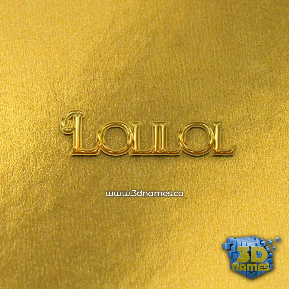 lolilol in All Gold style - 3D name wallpaper
