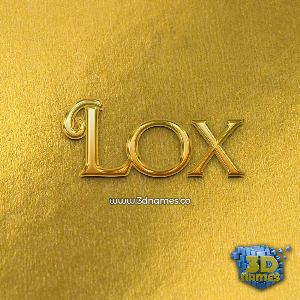 lox in All Gold style - 3D name wallpaper