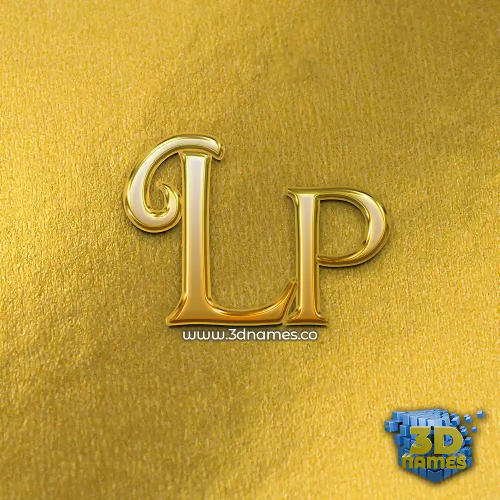 lp in All Gold style - 3D name wallpaper