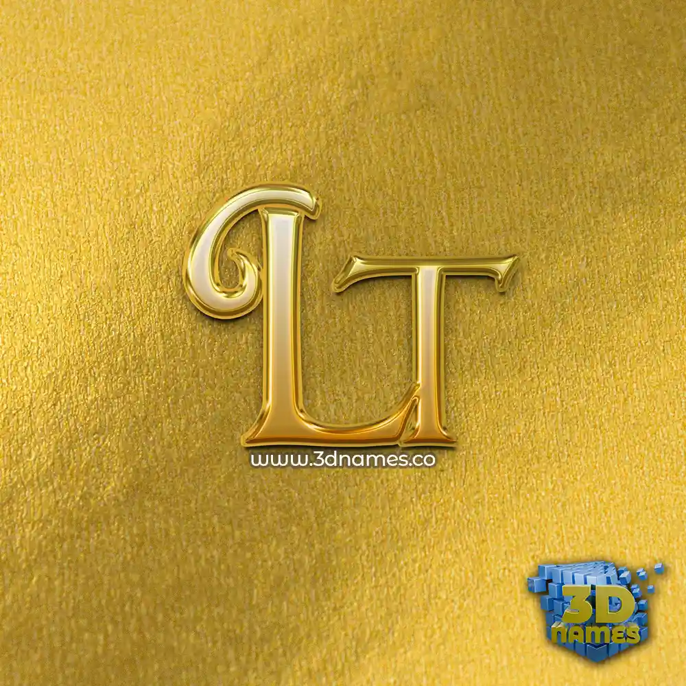 lt in All Gold style - 3D name wallpaper