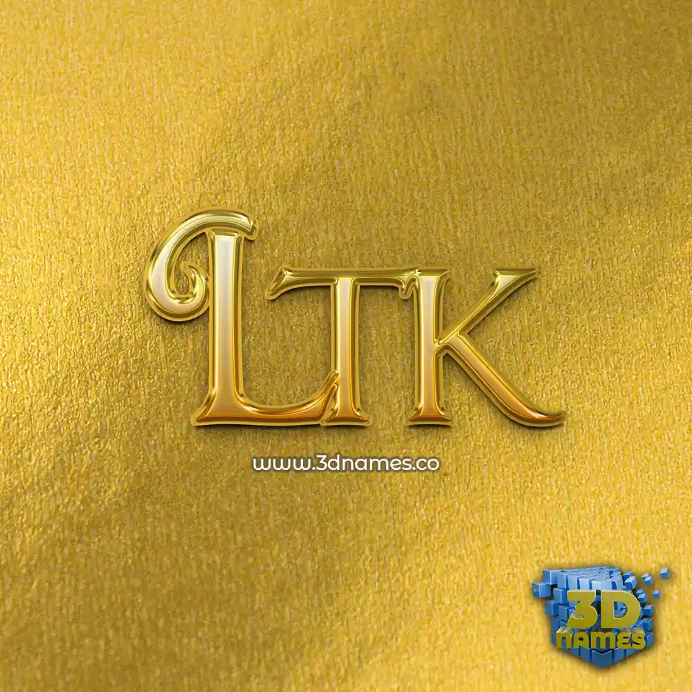 ltk in All Gold style - 3D name wallpaper