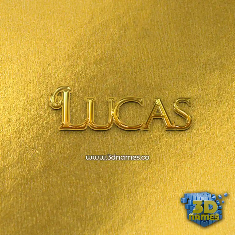 lucas in All Gold style - 3D name wallpaper