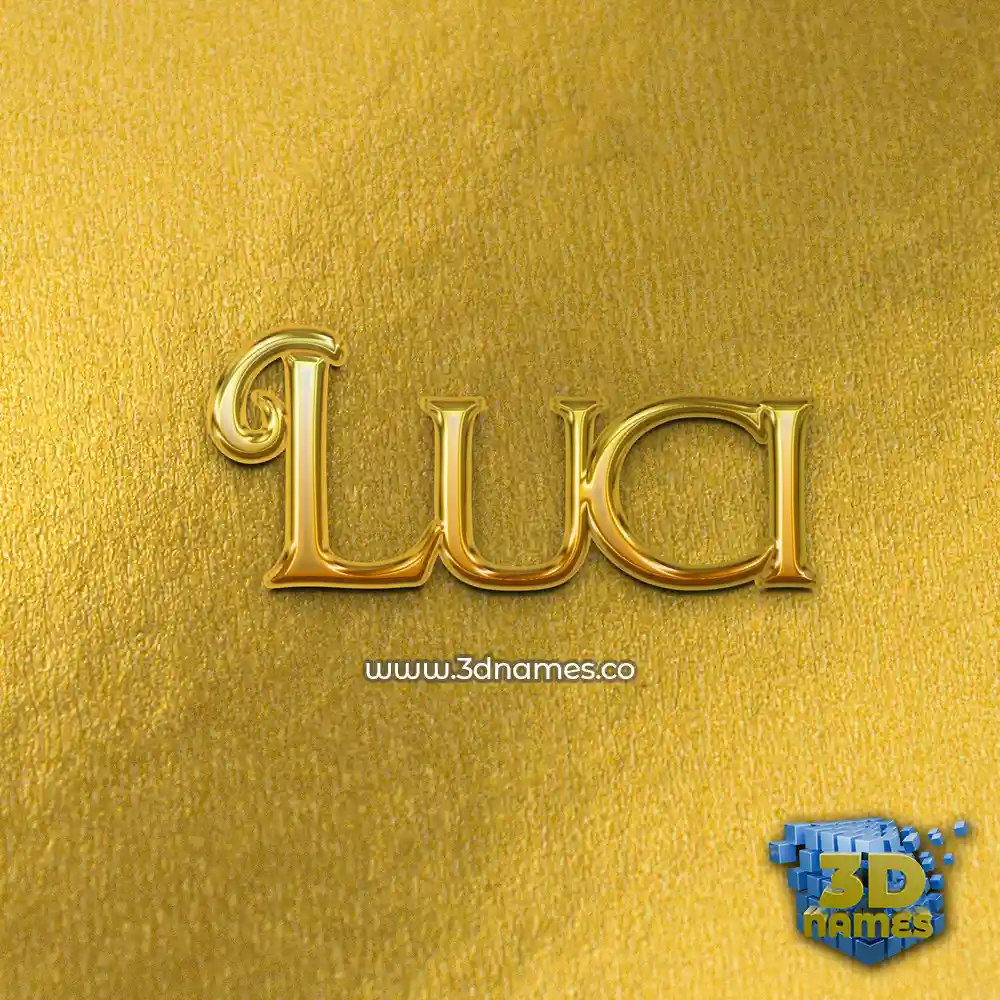 luci in All Gold style - 3D name wallpaper