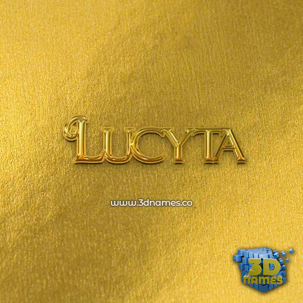 lucyta in All Gold style - 3D name wallpaper
