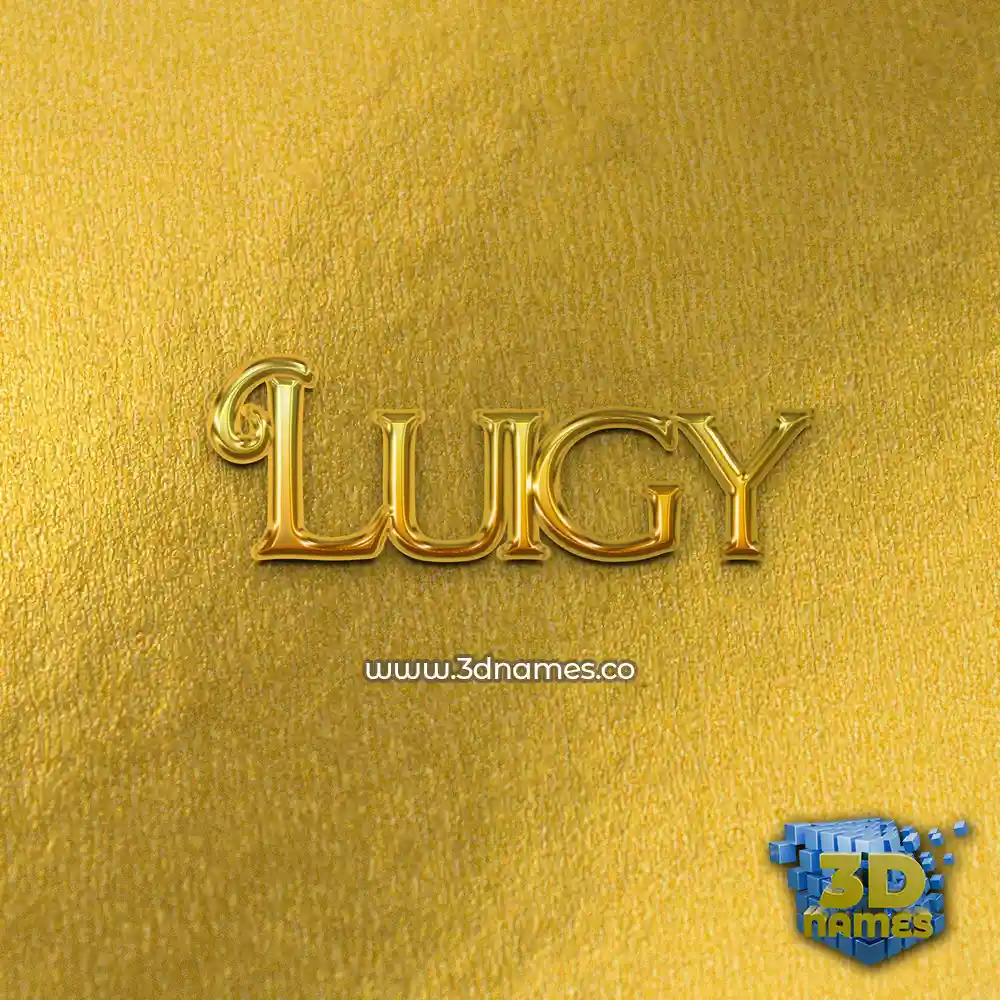 luigy in All Gold style - 3D name wallpaper