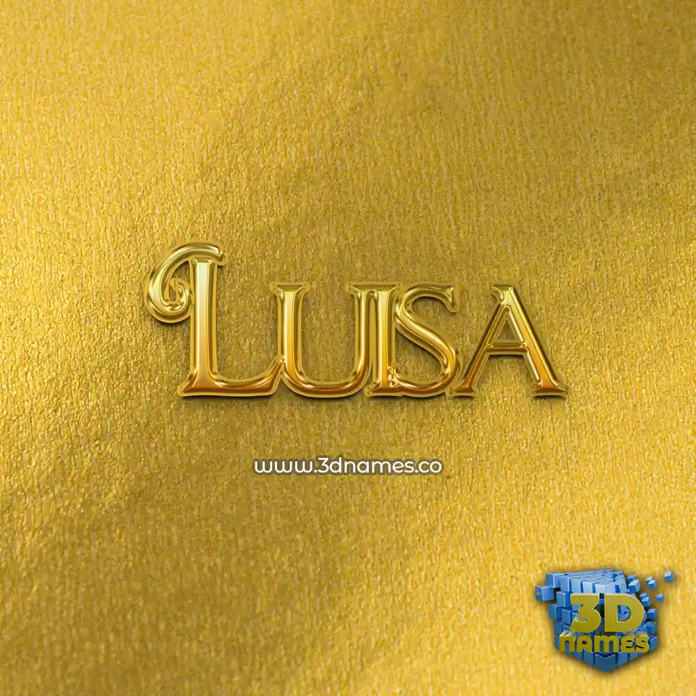 luisa in All Gold style - 3D name wallpaper