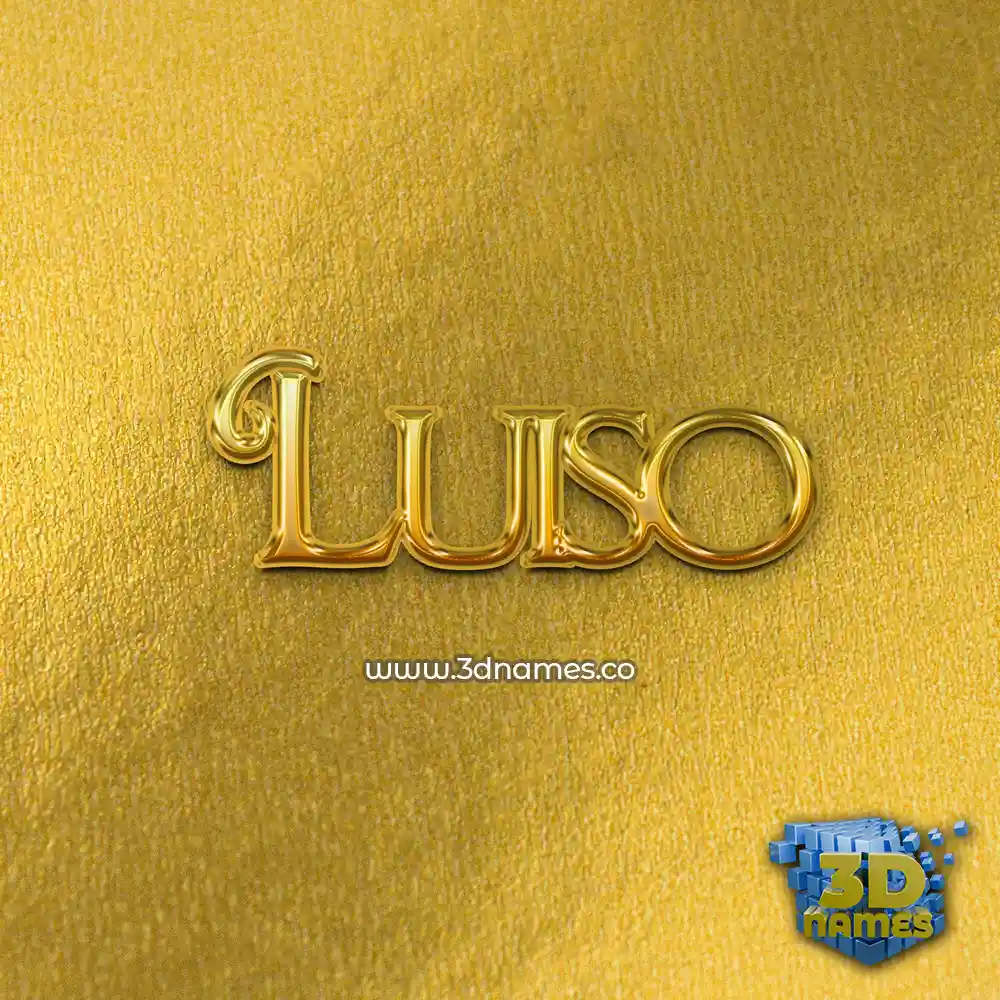 luiso in All Gold style - 3D name wallpaper