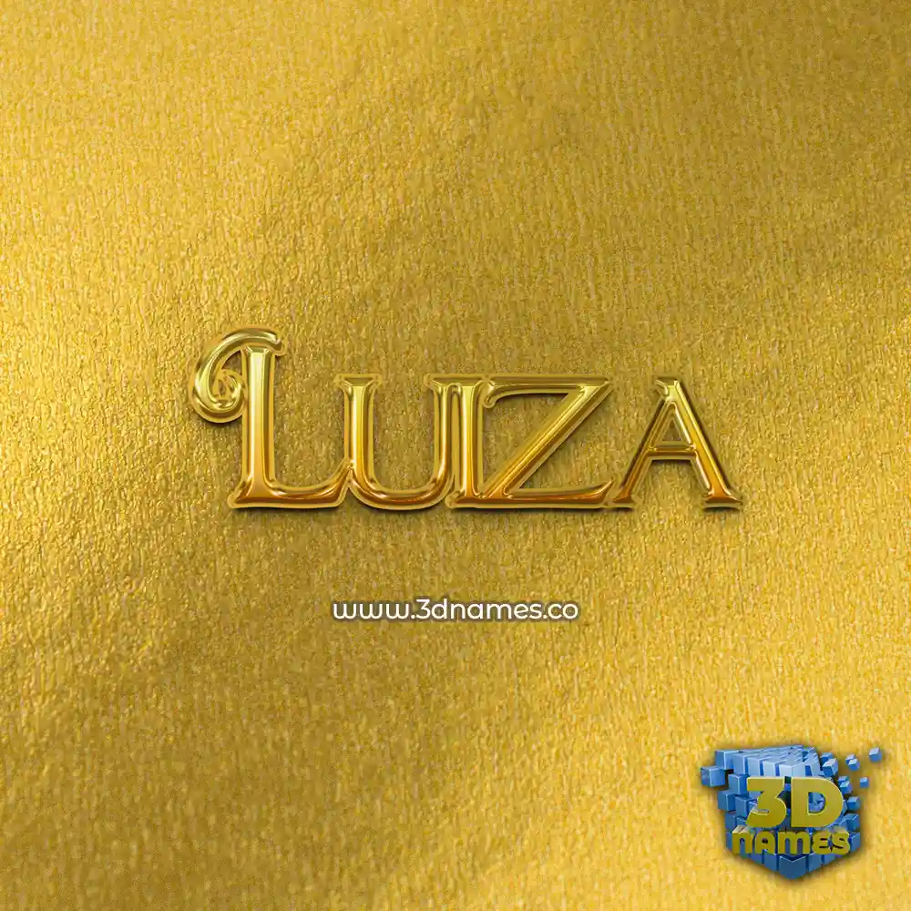 luiza in All Gold style - 3D name wallpaper