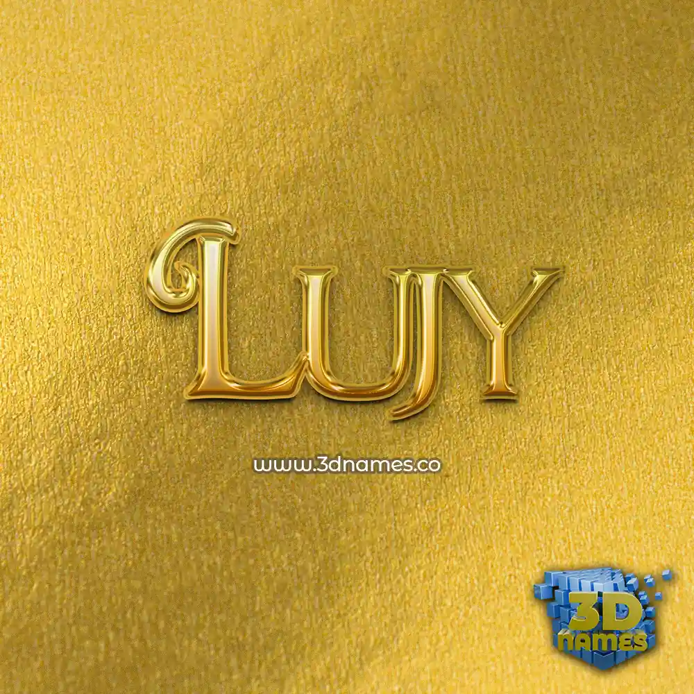 lujy in All Gold style - 3D name wallpaper