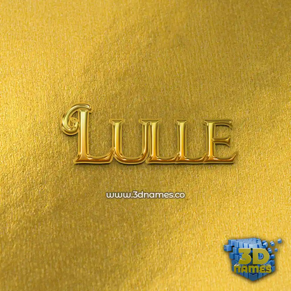 lulle in All Gold style - 3D name wallpaper