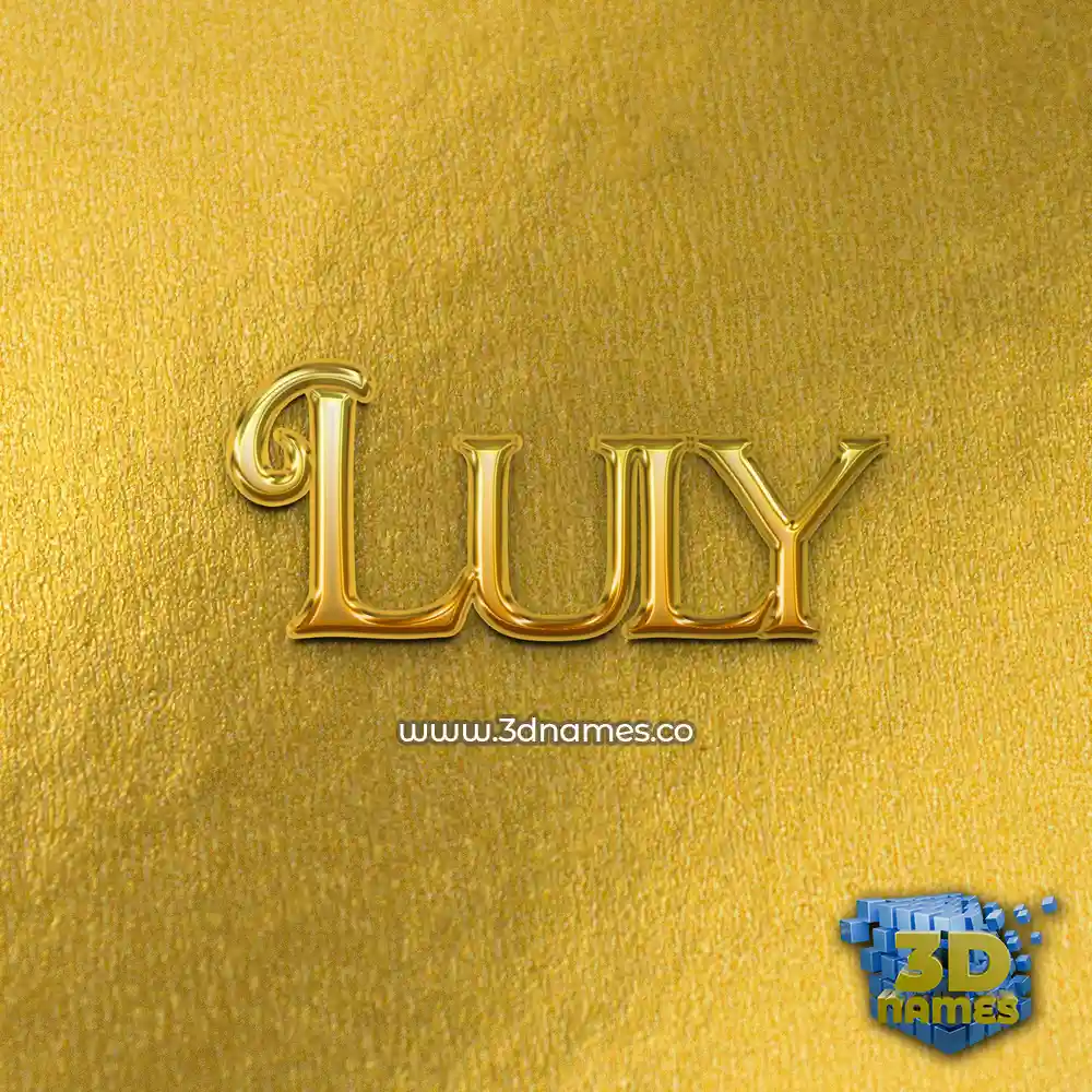 luly in All Gold style - 3D name wallpaper