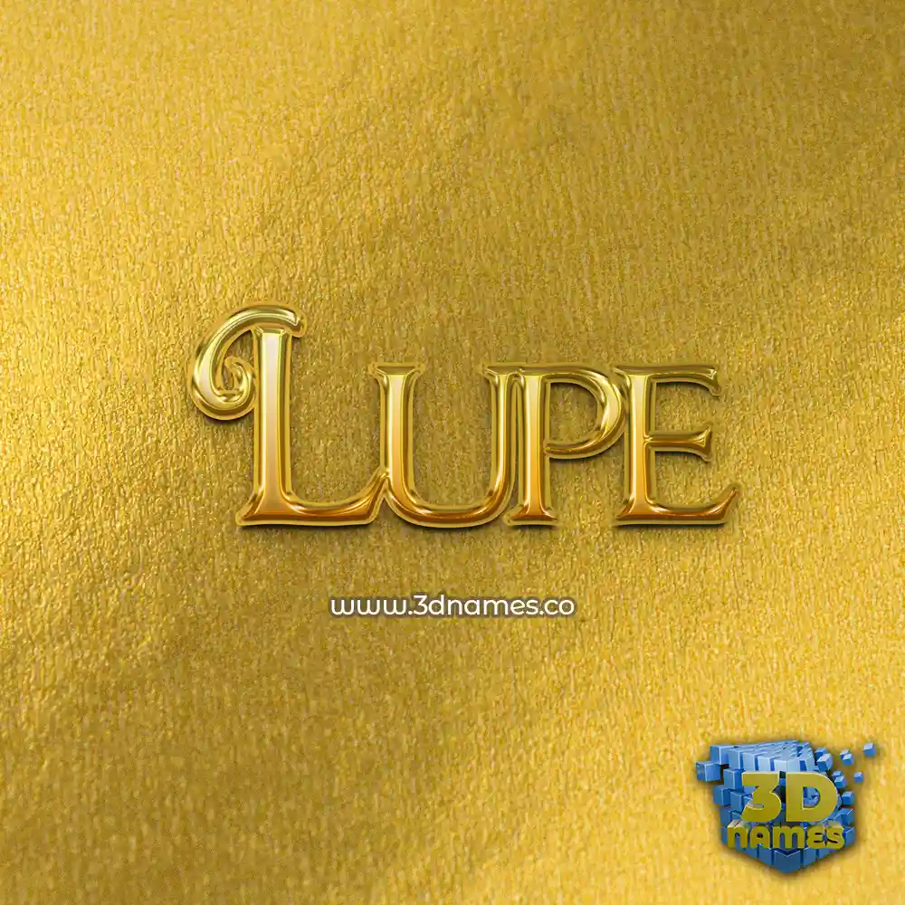 lupe in All Gold style - 3D name wallpaper