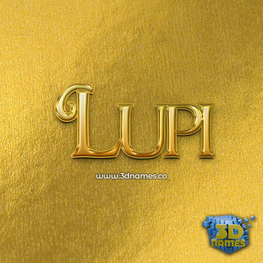lupi in All Gold style - 3D name wallpaper
