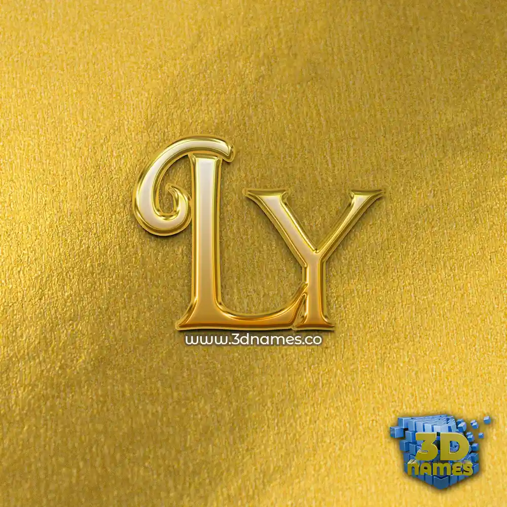 ly in All Gold style - 3D name wallpaper