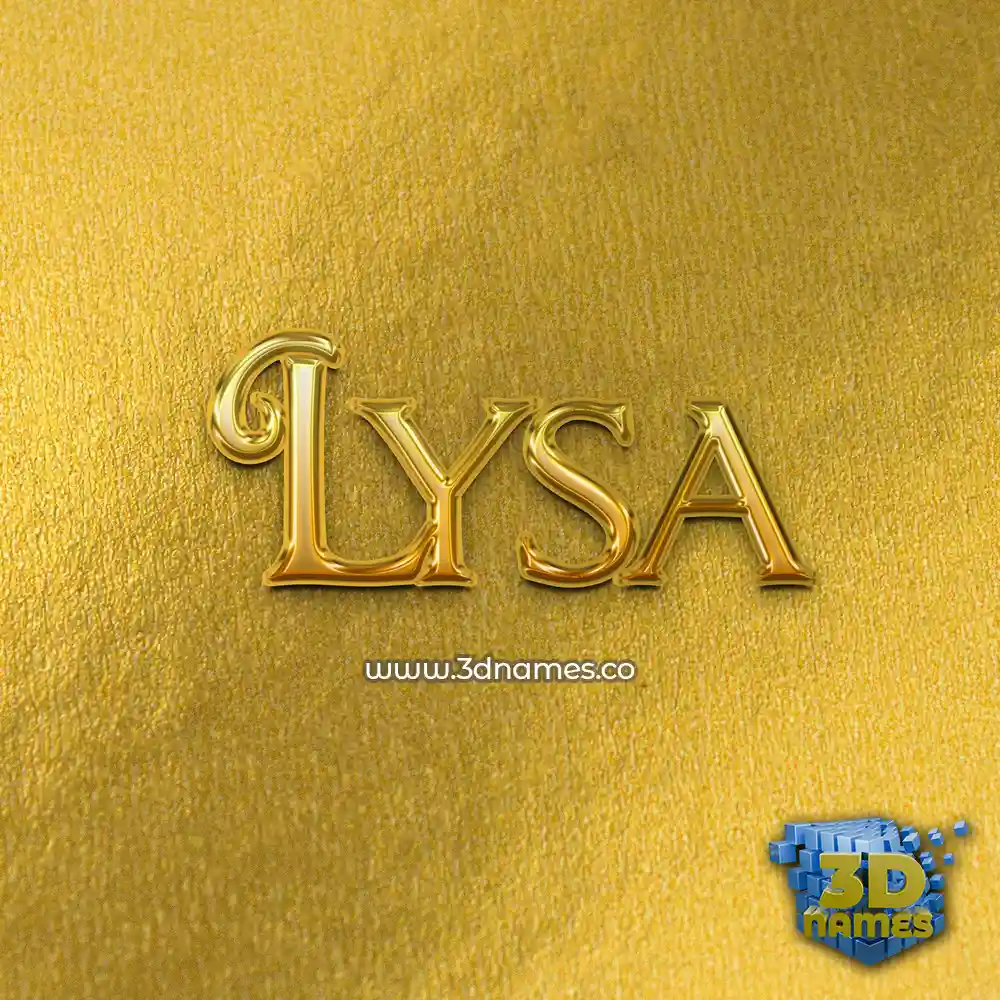 lysa in All Gold style - 3D name wallpaper