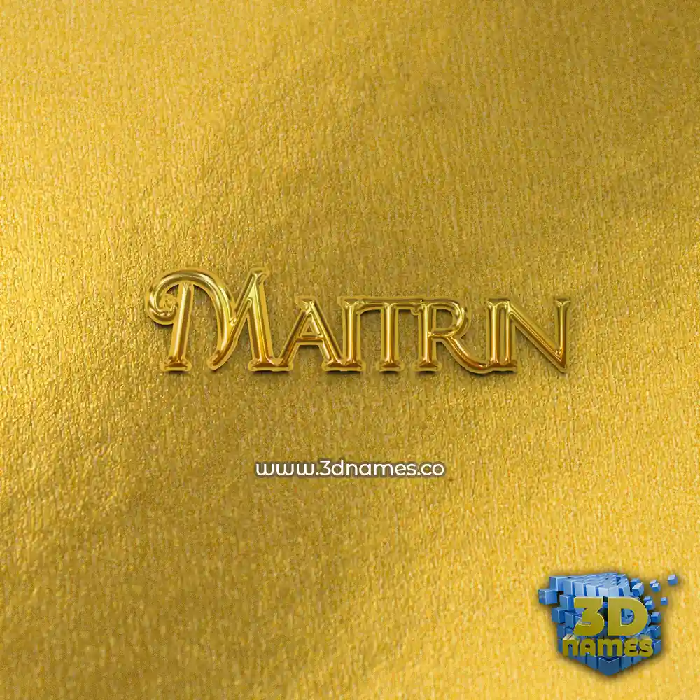 maitrin in All Gold style - 3D name wallpaper