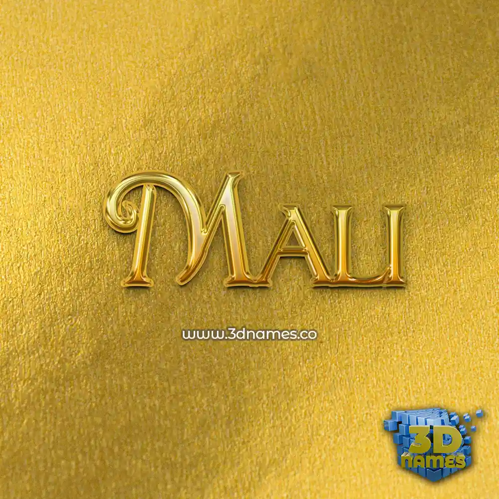 mali in All Gold style - 3D name wallpaper