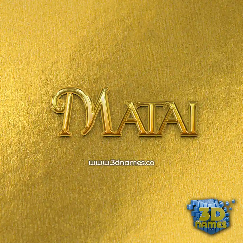 matai in All Gold style - 3D name wallpaper