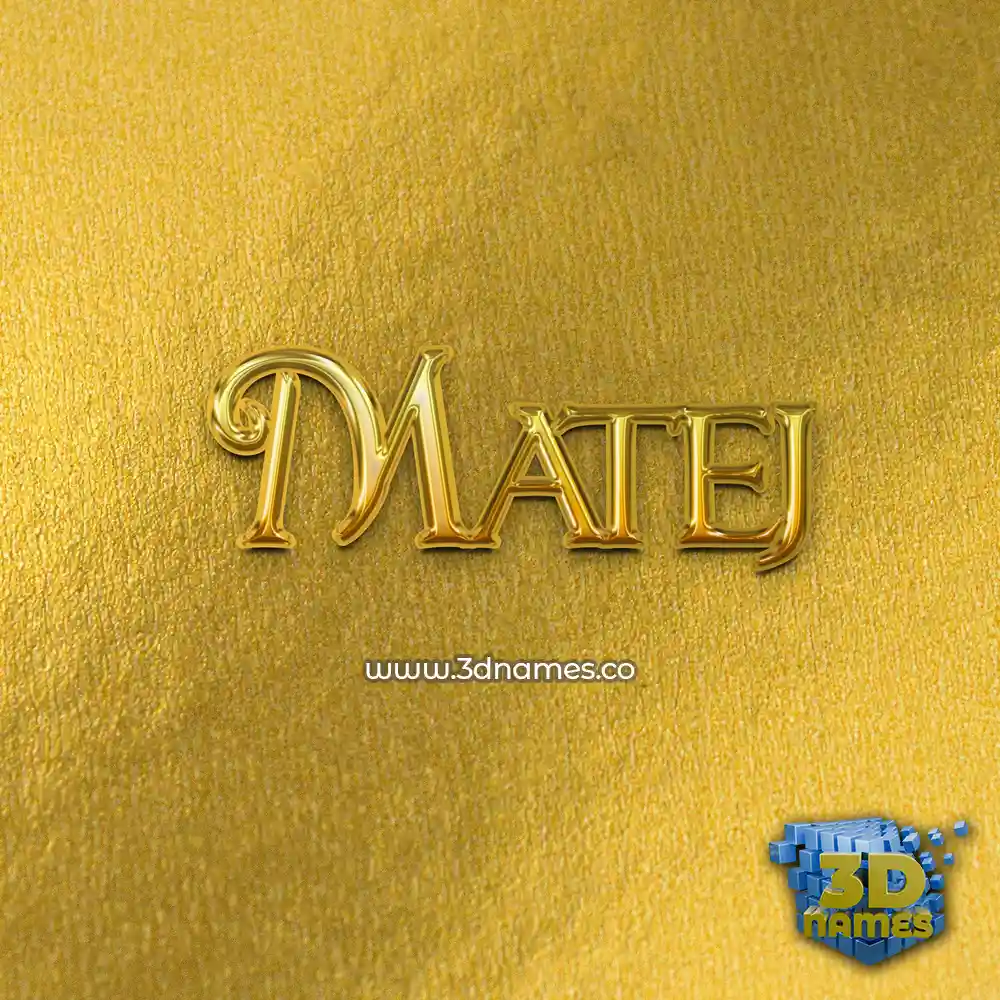 matej in All Gold style - 3D name wallpaper